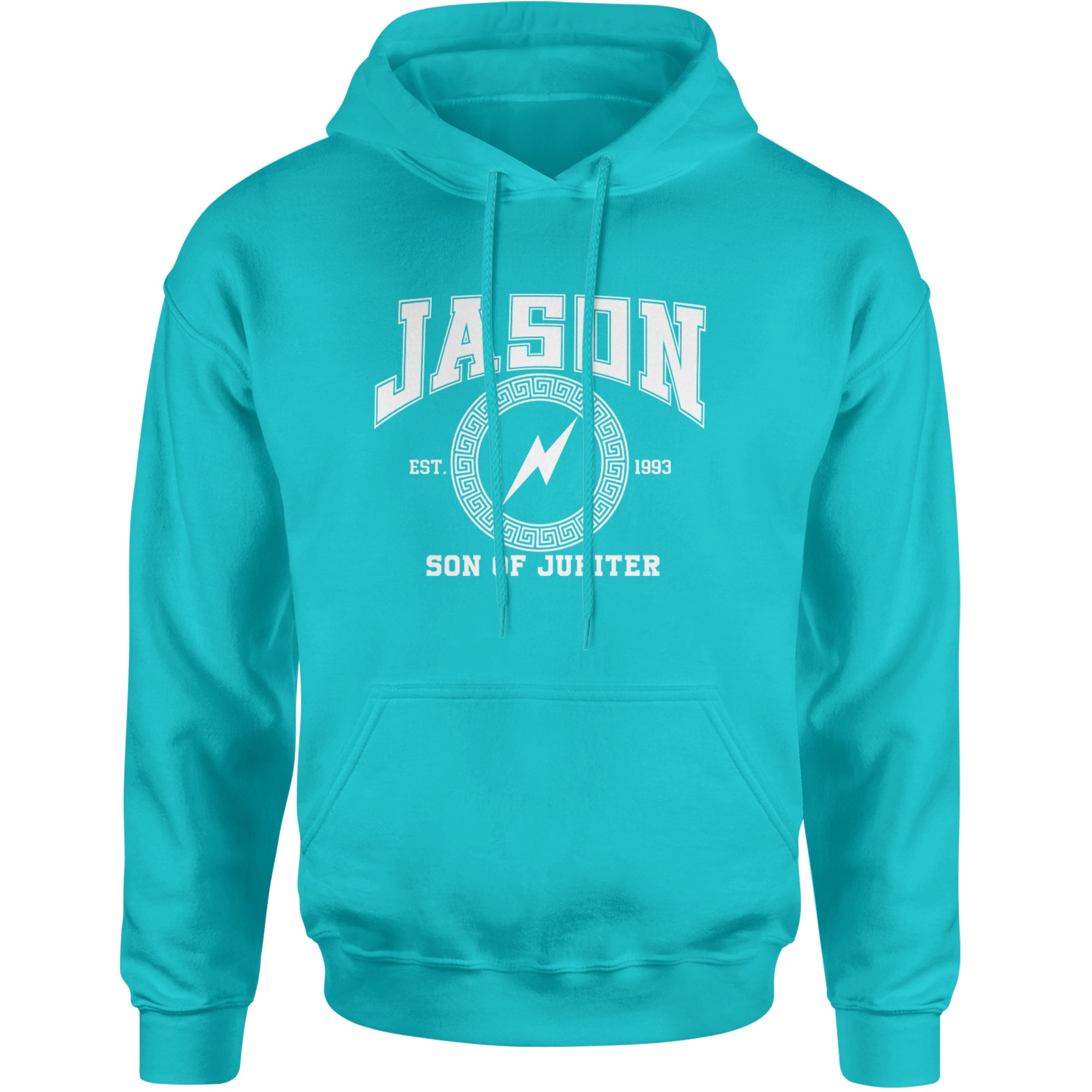 Jason Son of Jupiter Storm Bringer Adult Hoodie Sweatshirt Teal