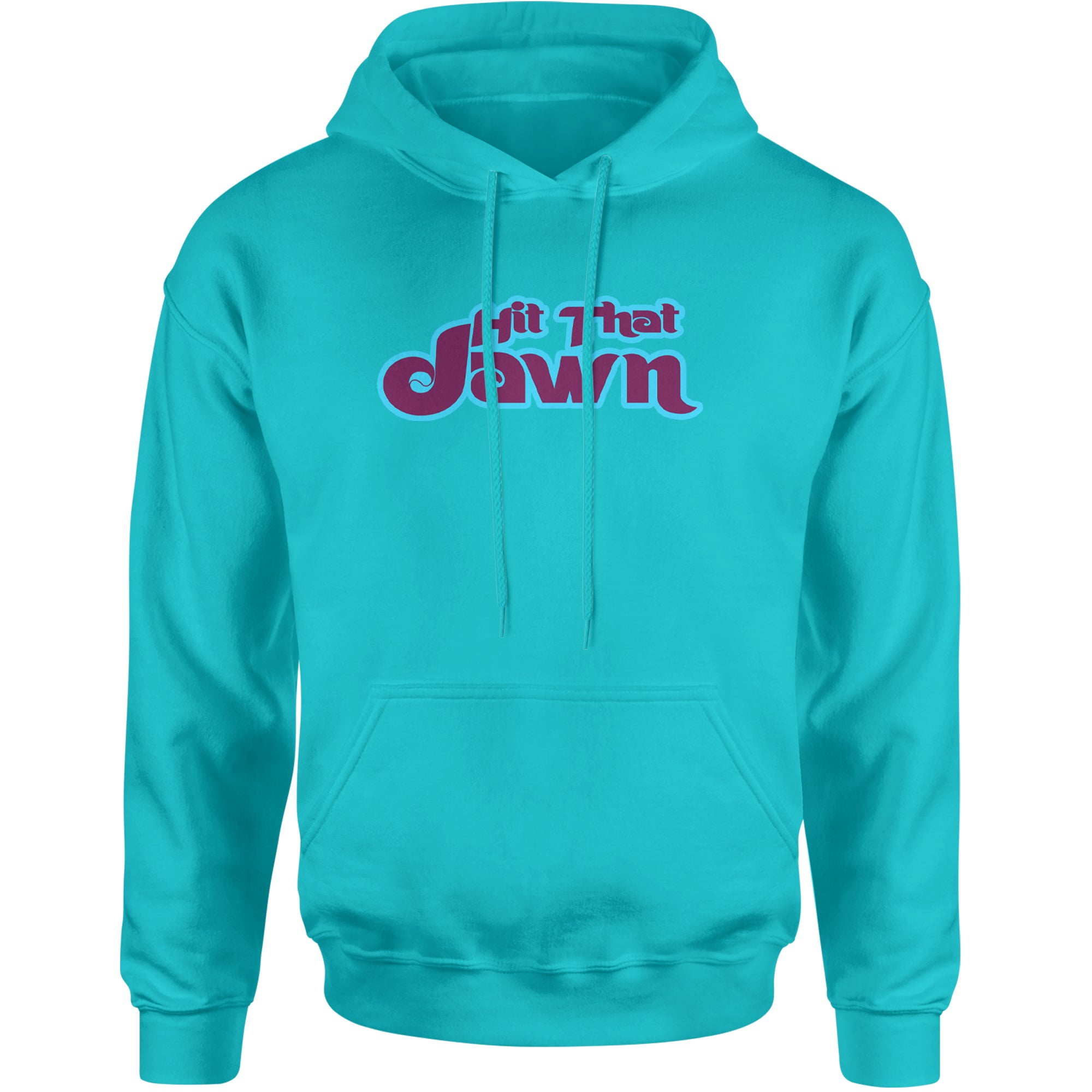 Hit That Jawn Philly Baseball Adult Hoodie Sweatshirt Teal