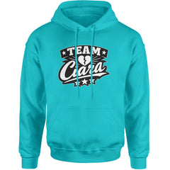 Team Ciara Scamanda Broken Heart Adult Hoodie Sweatshirt Teal