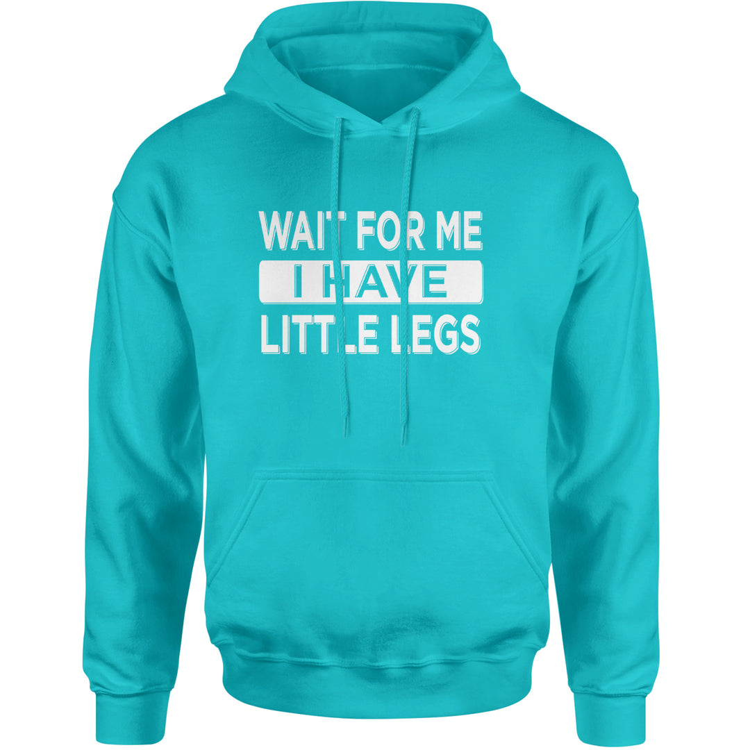 Wait For Me I Have Little Legs Funny Adult Hoodie Sweatshirt Teal