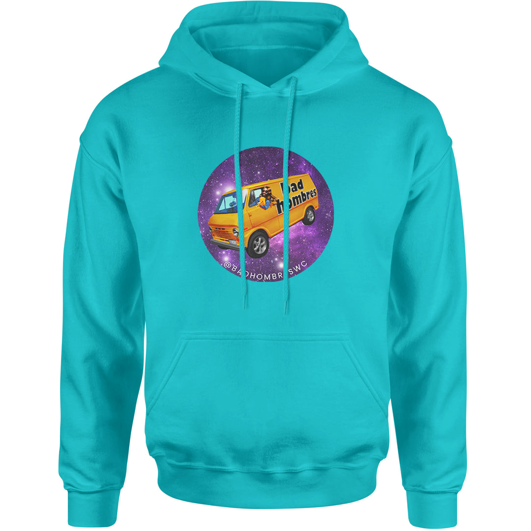 Bad Hombres Space West Chester Band Adult Hoodie Sweatshirt Teal