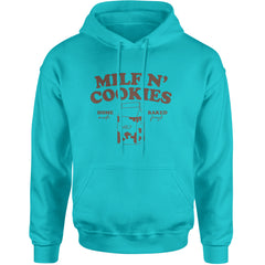 Milf And Cookies Adult Hoodie Sweatshirt Teal