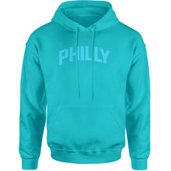 Philly Philadelphia Pride Adult Hoodie Sweatshirt Teal