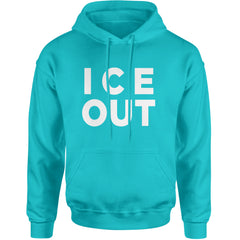 Ice Out Protest Adult Hoodie Sweatshirt Teal