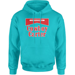 Cowboy Karter Country Act Two Adult Hoodie Sweatshirt Teal