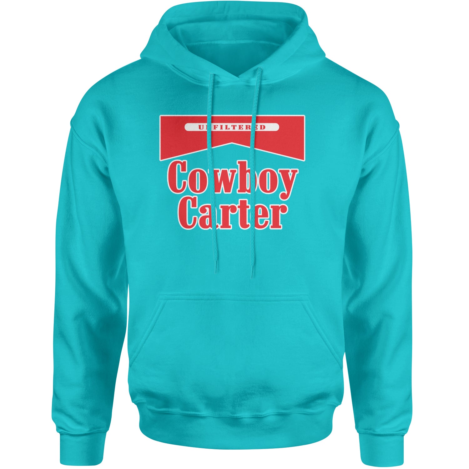 Cowboy Karter Country Act Two Adult Hoodie Sweatshirt Teal