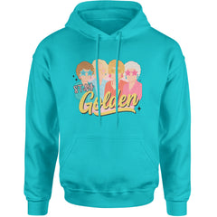 Stay Golden Girls Retro Adult Hoodie Sweatshirt Teal