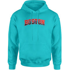 Boston City Pride Skyline Adult Hoodie Sweatshirt Teal