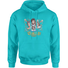 Golden Chain Thug Life Girls Adult Hoodie Sweatshirt Teal