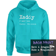 Xaddy Save A Dragon Ride A Wingleader Adult Hoodie Sweatshirt Teal
