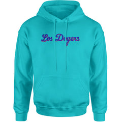 Los Doyers LA Baseball Adult Hoodie Sweatshirt Teal