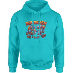 67 Lava Lightning Six Seven Meme Adult Hoodie Sweatshirt Teal