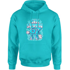 67 Brainrot Meme Slang Adult Hoodie Sweatshirt Teal