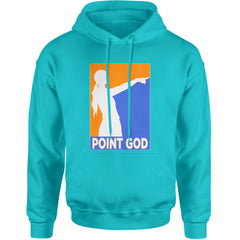 Point God Cunningham Basketball Pointing Meme  Adult Hoodie Sweatshirt Teal