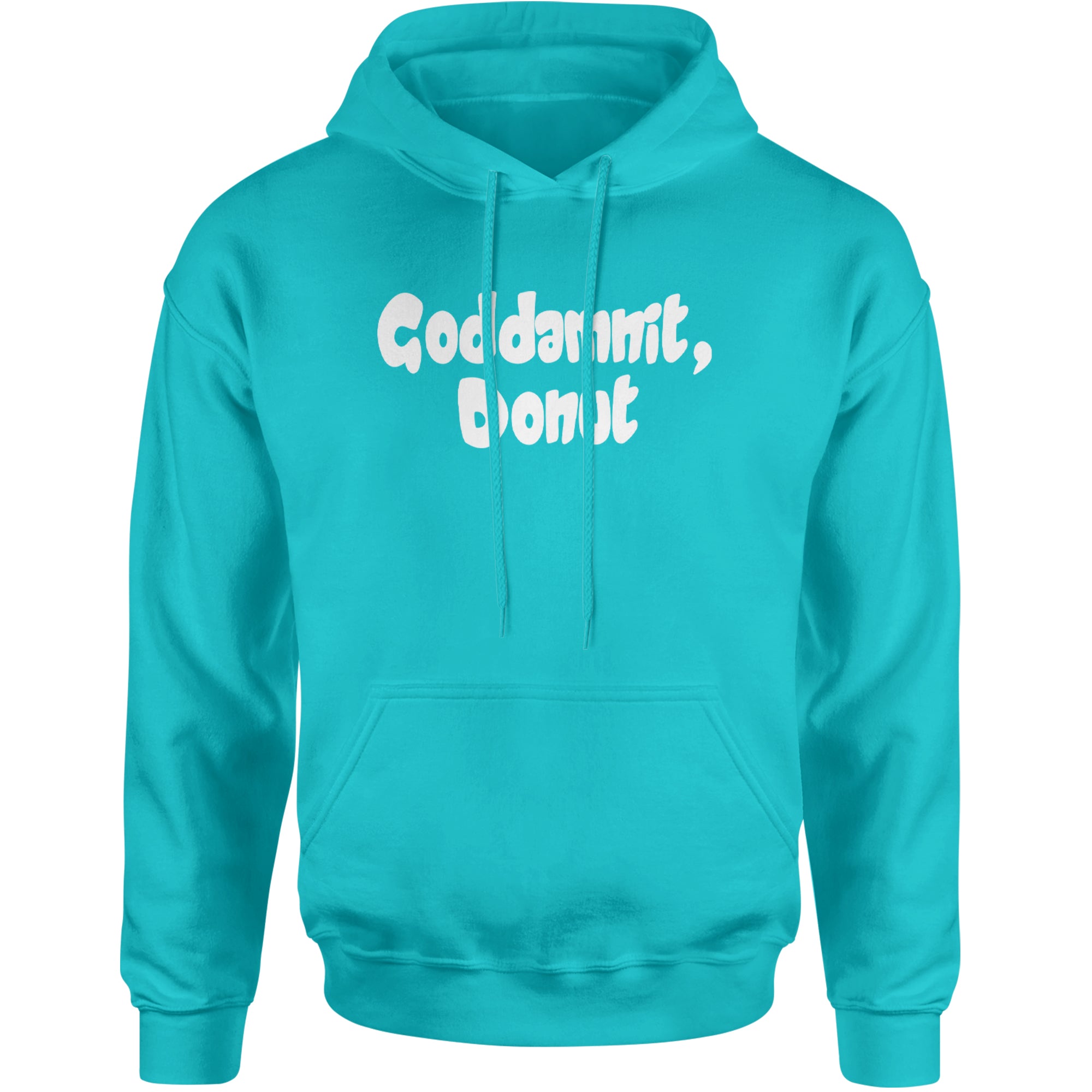 Godd-mnit, Donut Carl Adult Hoodie Sweatshirt Teal