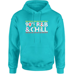 90s R&B and Chill Retro Throwback Adult Hoodie Sweatshirt Teal