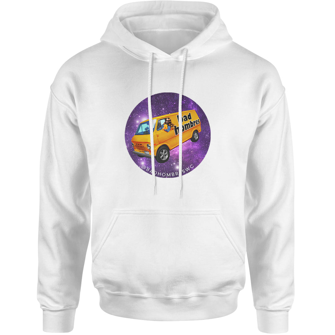Bad Hombres Space West Chester Band Adult Hoodie Sweatshirt White