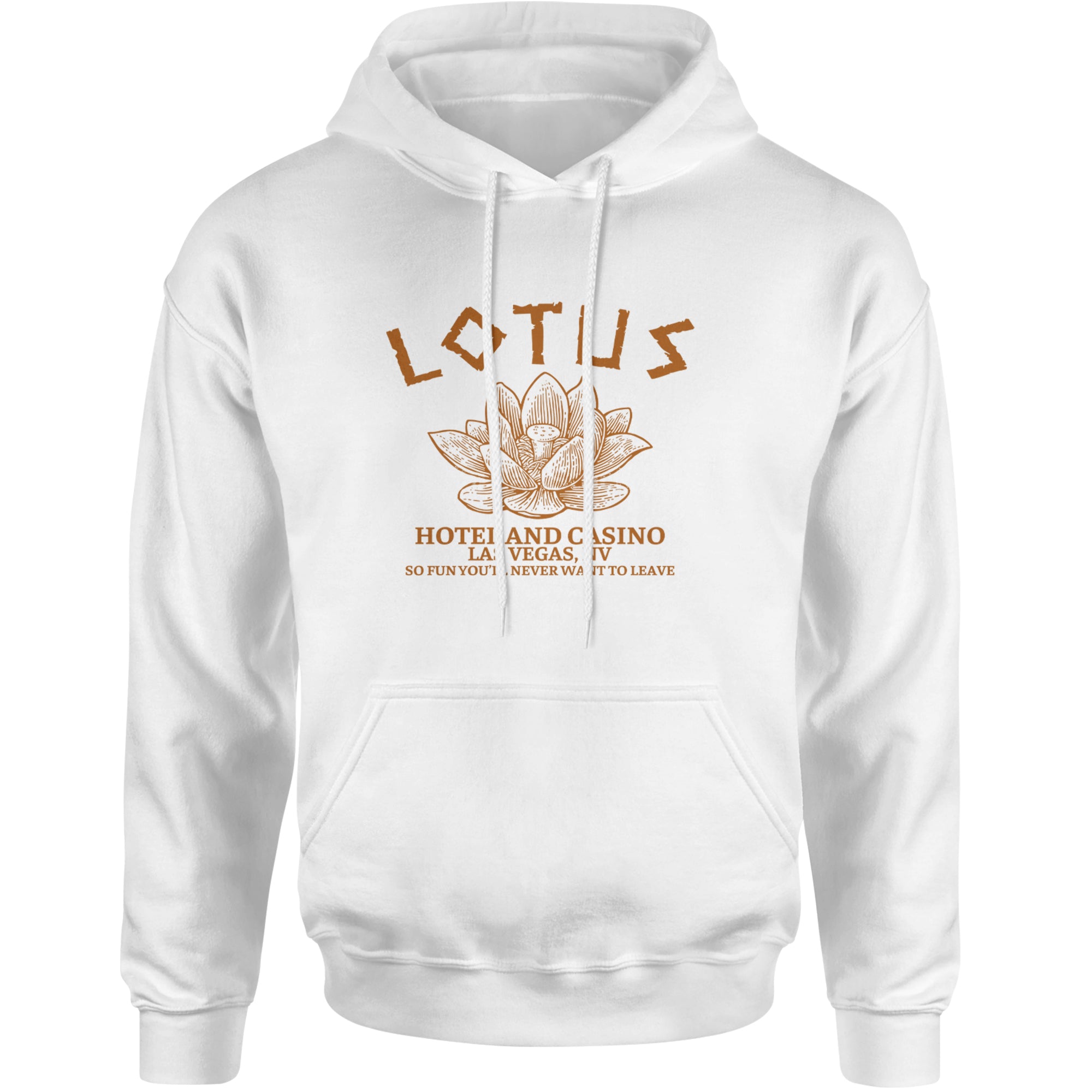 Lotus Hotel and Casino Adult Hoodie Sweatshirt White