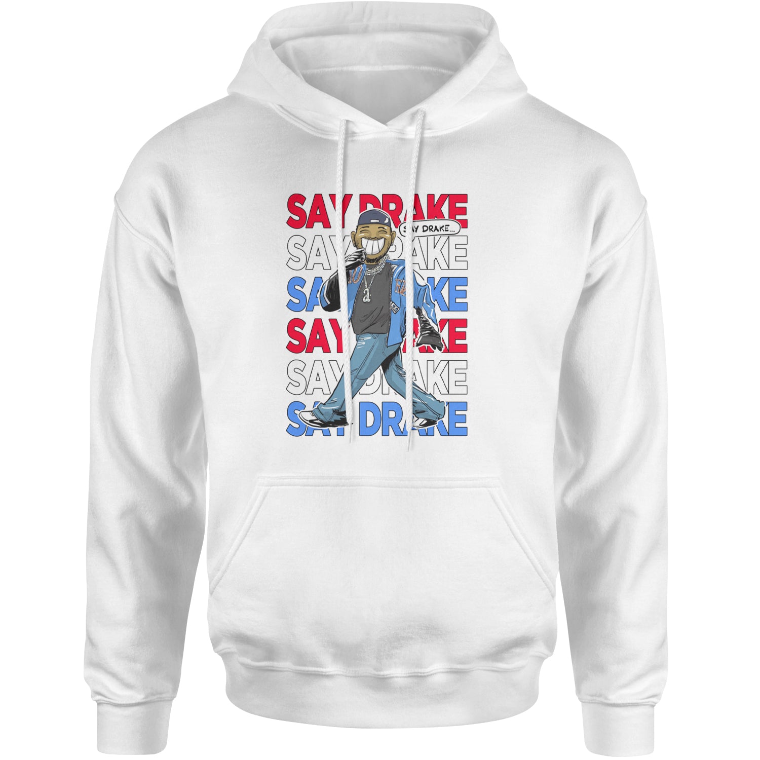 Say Drake Smiling Meme Mustard Adult Hoodie Sweatshirt White