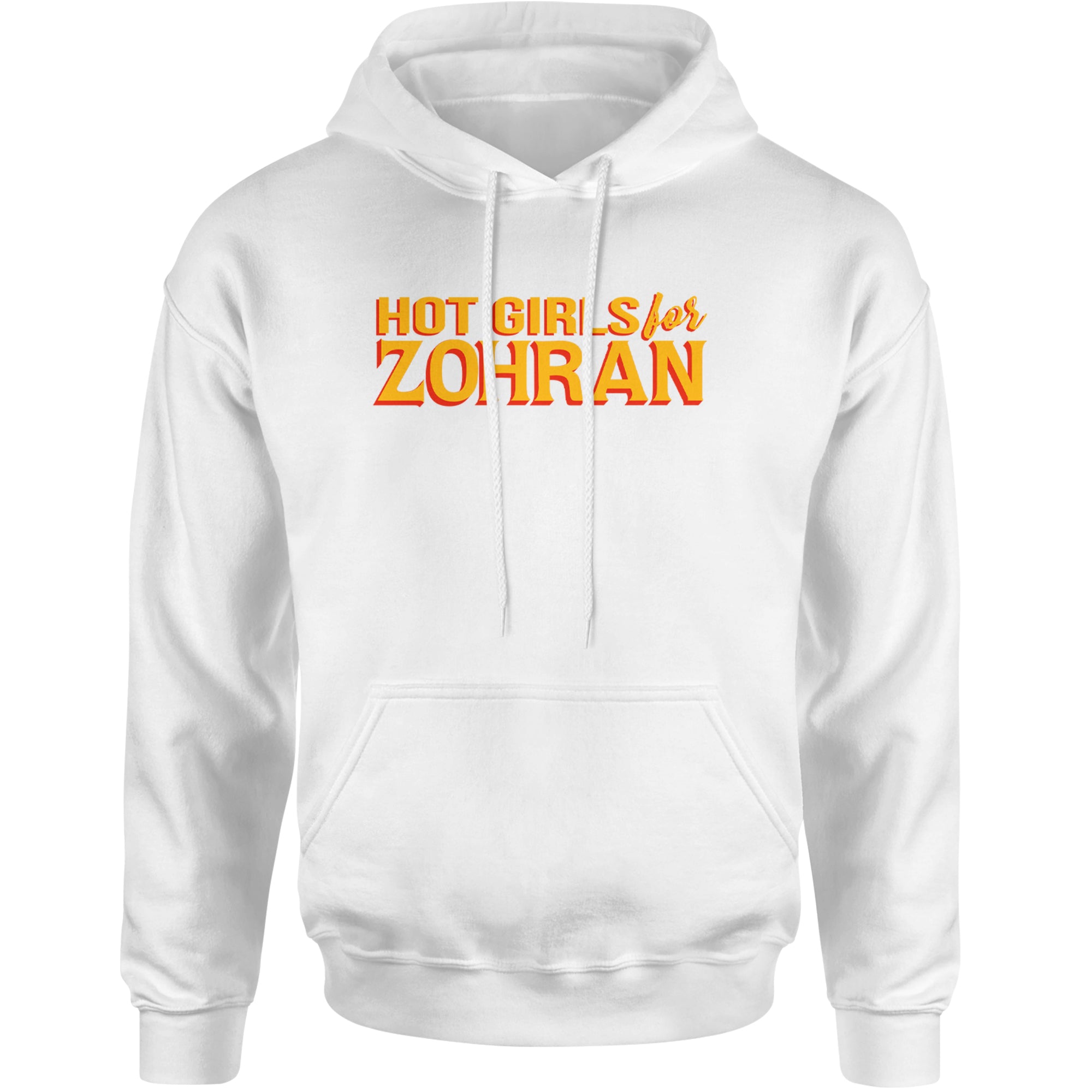 Hot Girls for Zohran Meme Adult Hoodie Sweatshirt White