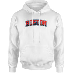 Boston City Pride Skyline Adult Hoodie Sweatshirt White