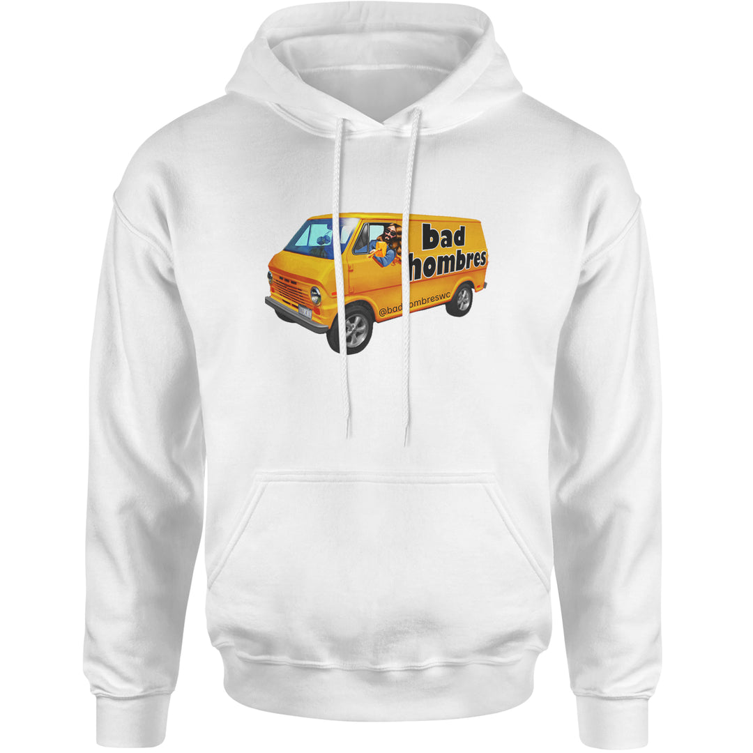 Bad Hombres Van West Chester Band Adult Hoodie Sweatshirt White