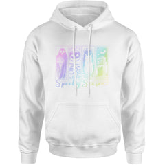 Spooky Season Cute Pastel Halloween Design Adult Hoodie Sweatshirt White