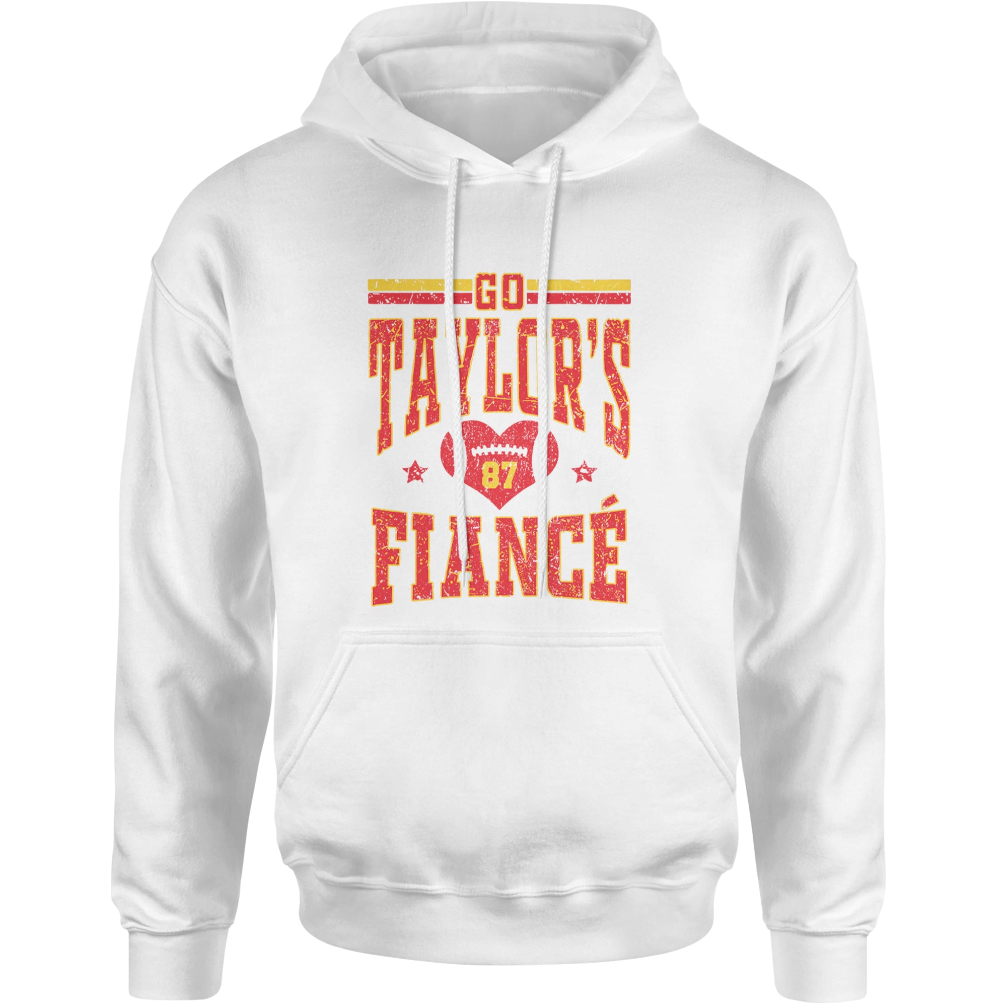 Go Taylor's Fiancé Engagement Game Day Adult Hoodie Sweatshirt White