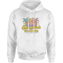 Golden Girls Forever Retro Sunset Adult Hoodie Sweatshirt White