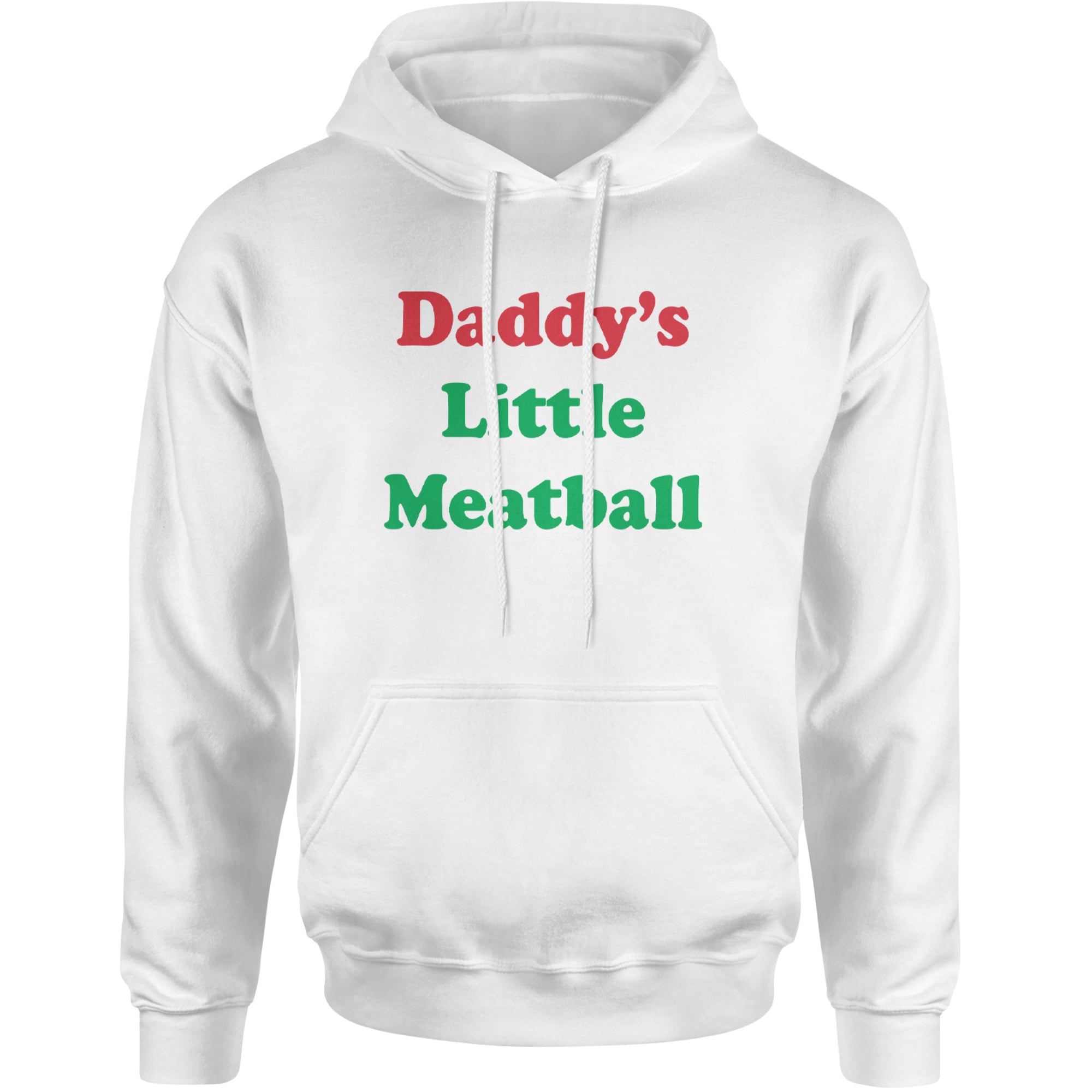 Daddy's Little Meatball Love Island Adult Hoodie Sweatshirt White