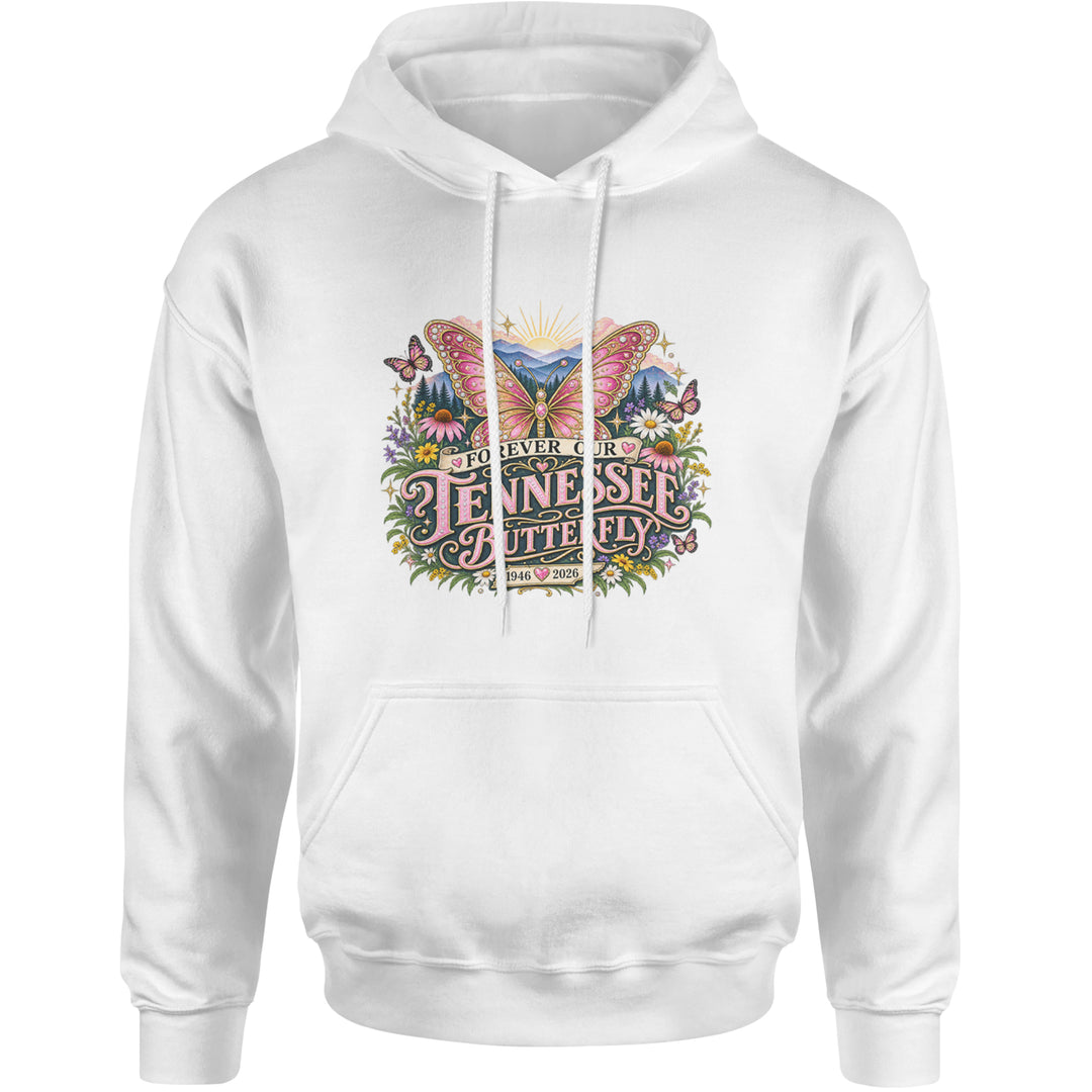 Forever Our Tennessee Butterfly Dolly Adult Hoodie Sweatshirt White