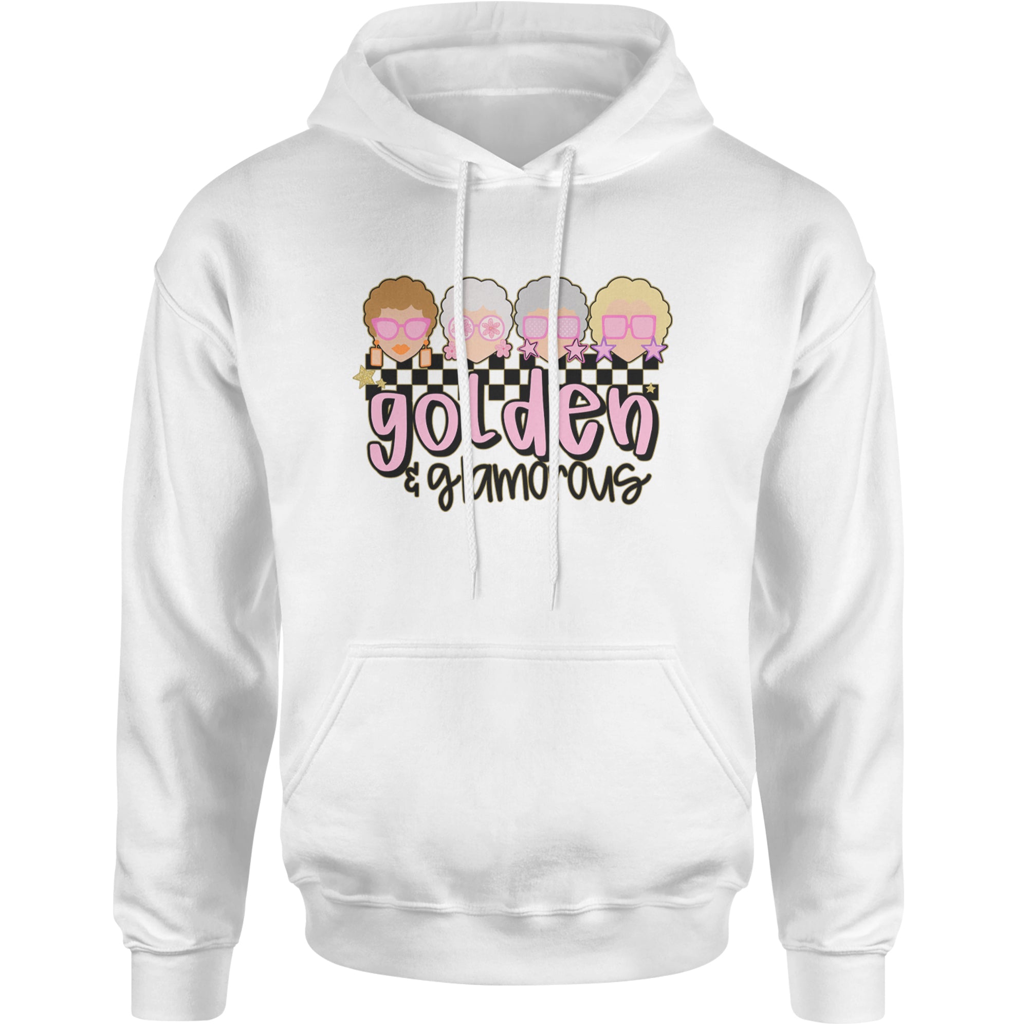Golden And Glamorous Golden Girls Adult Hoodie Sweatshirt White