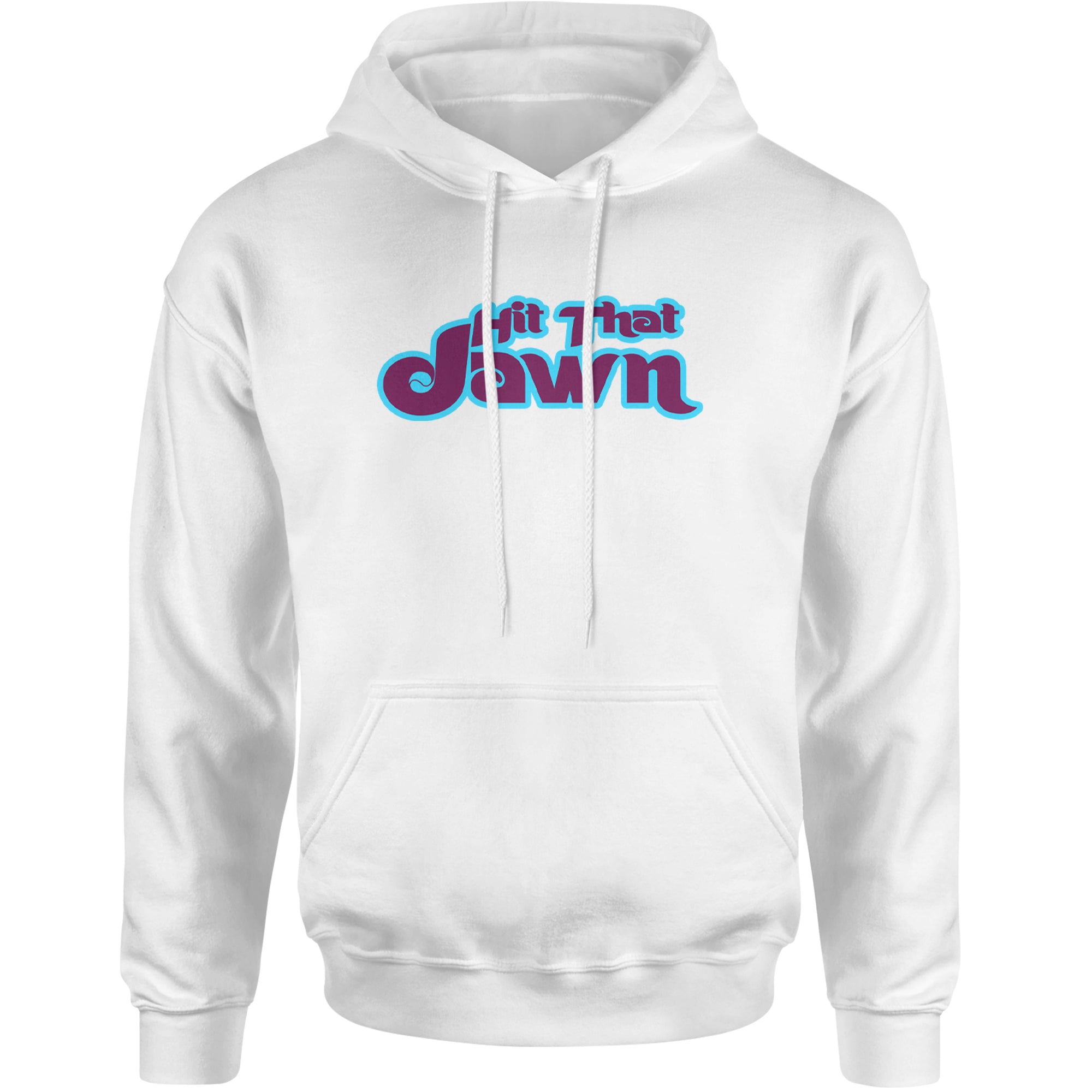 Hit That Jawn Philly Baseball Adult Hoodie Sweatshirt White
