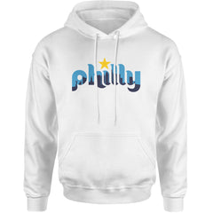Skyline Philly Philadelphia Adult Hoodie Sweatshirt White