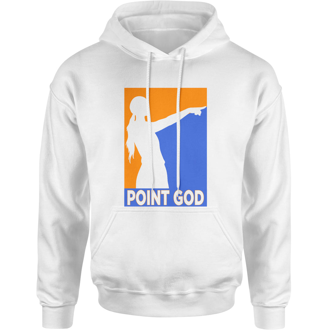 Point God Cunningham Basketball Pointing Meme  Adult Hoodie Sweatshirt White