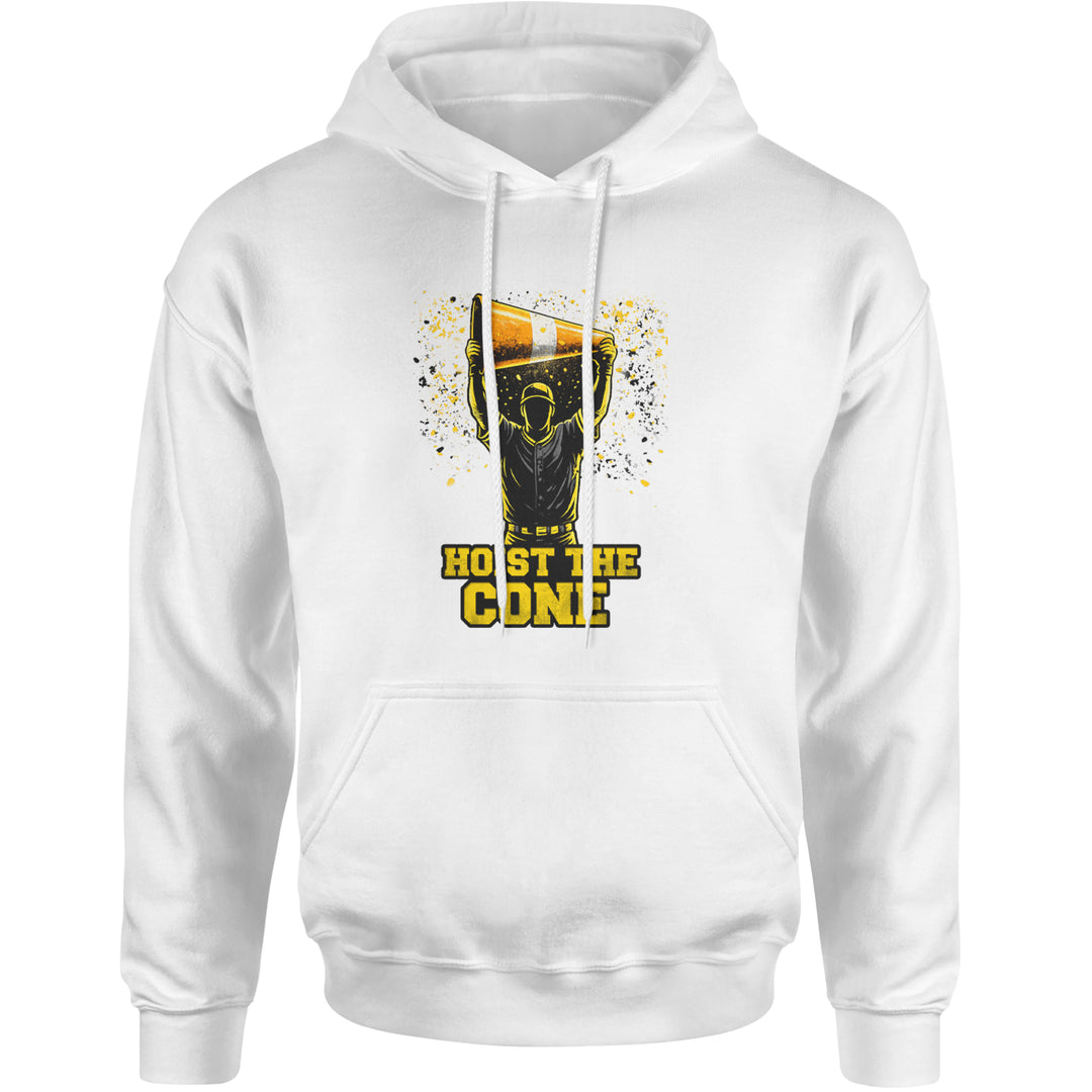 Hoist The Cone Pittsburgh Pride Adult Hoodie Sweatshirt White