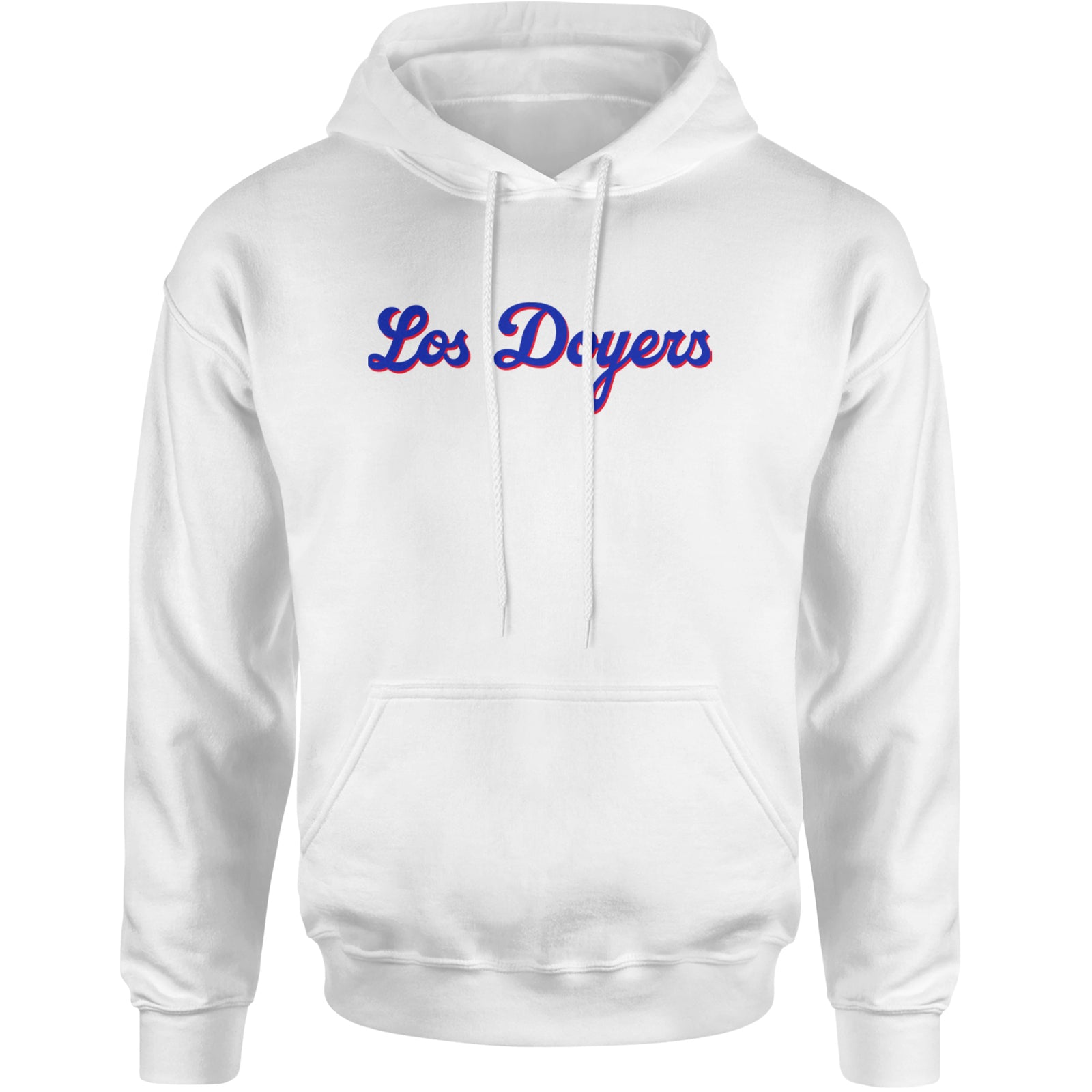 Los Doyers LA Baseball Adult Hoodie Sweatshirt White