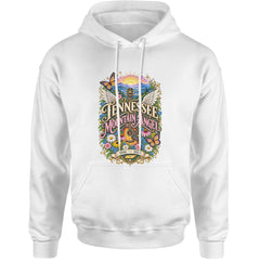 Tennessee Mountain Angel Wings Dolly Adult Hoodie Sweatshirt White