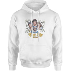 Golden Chain Thug Life Girls Adult Hoodie Sweatshirt White