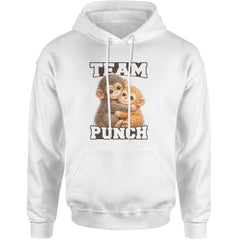 Team Punch Panchi-kun Monkey Adult Hoodie Sweatshirt White