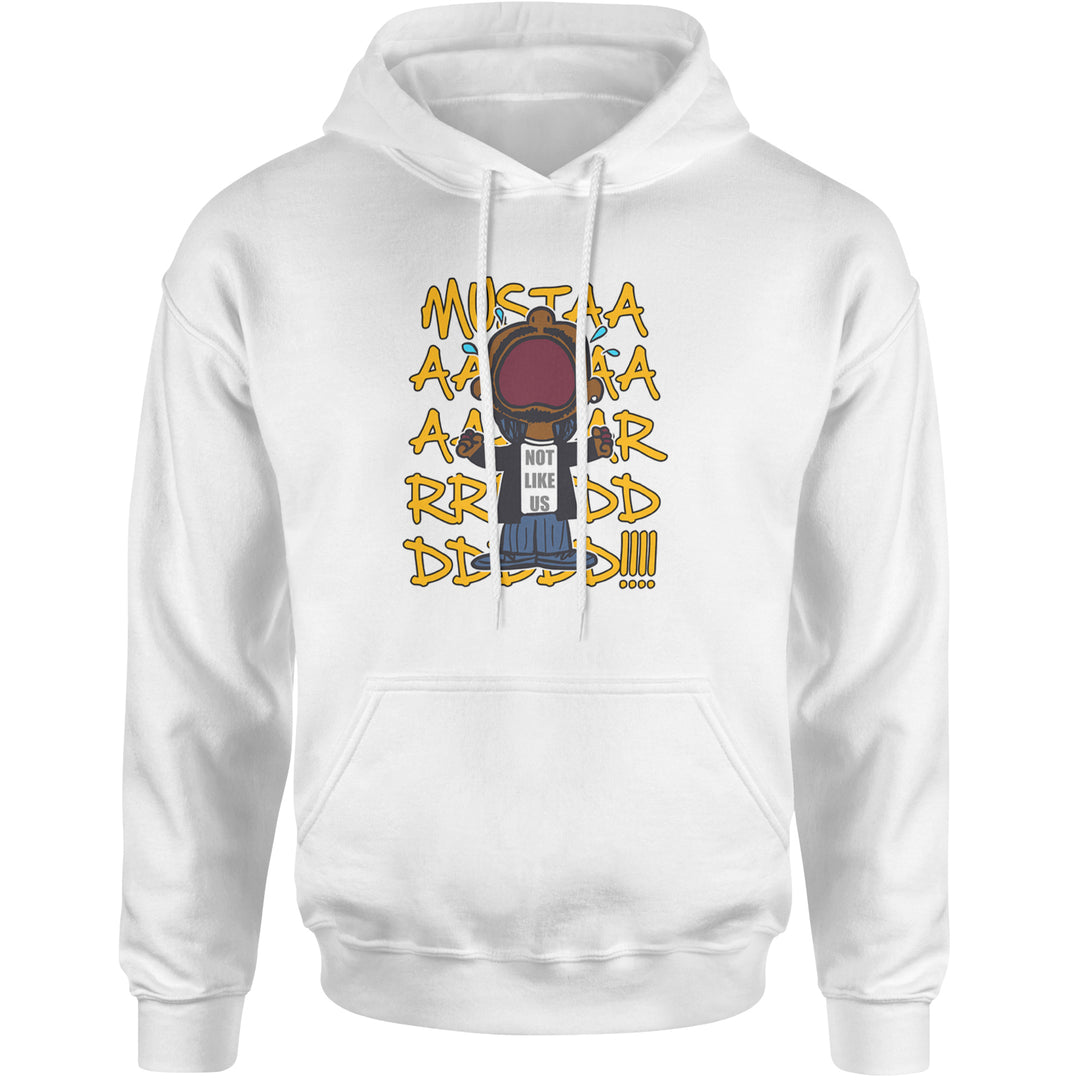 MUSTARD! Not Like Us Tv Off Adult Hoodie Sweatshirt White