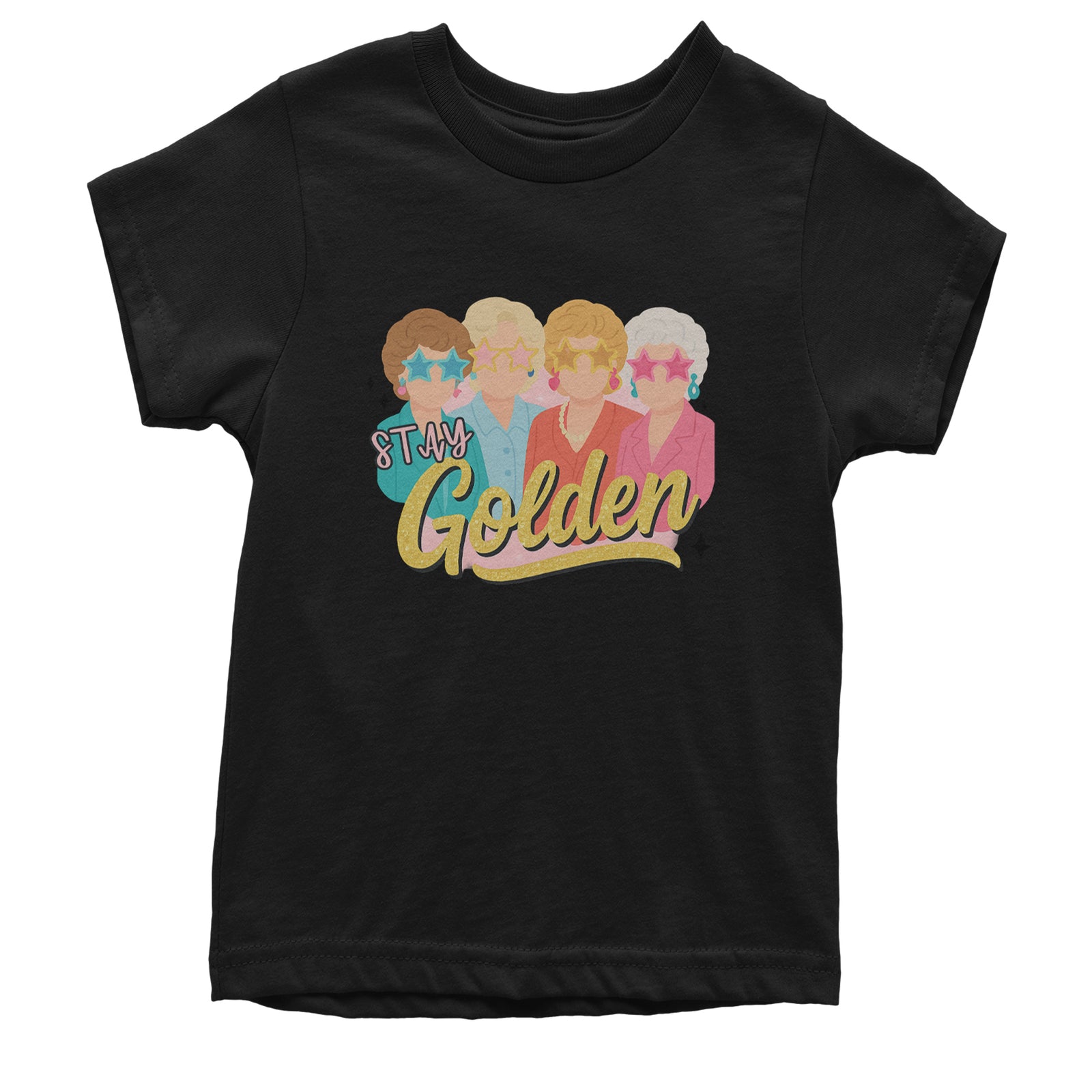 Stay Golden Girls Retro Youth T-shirt Black