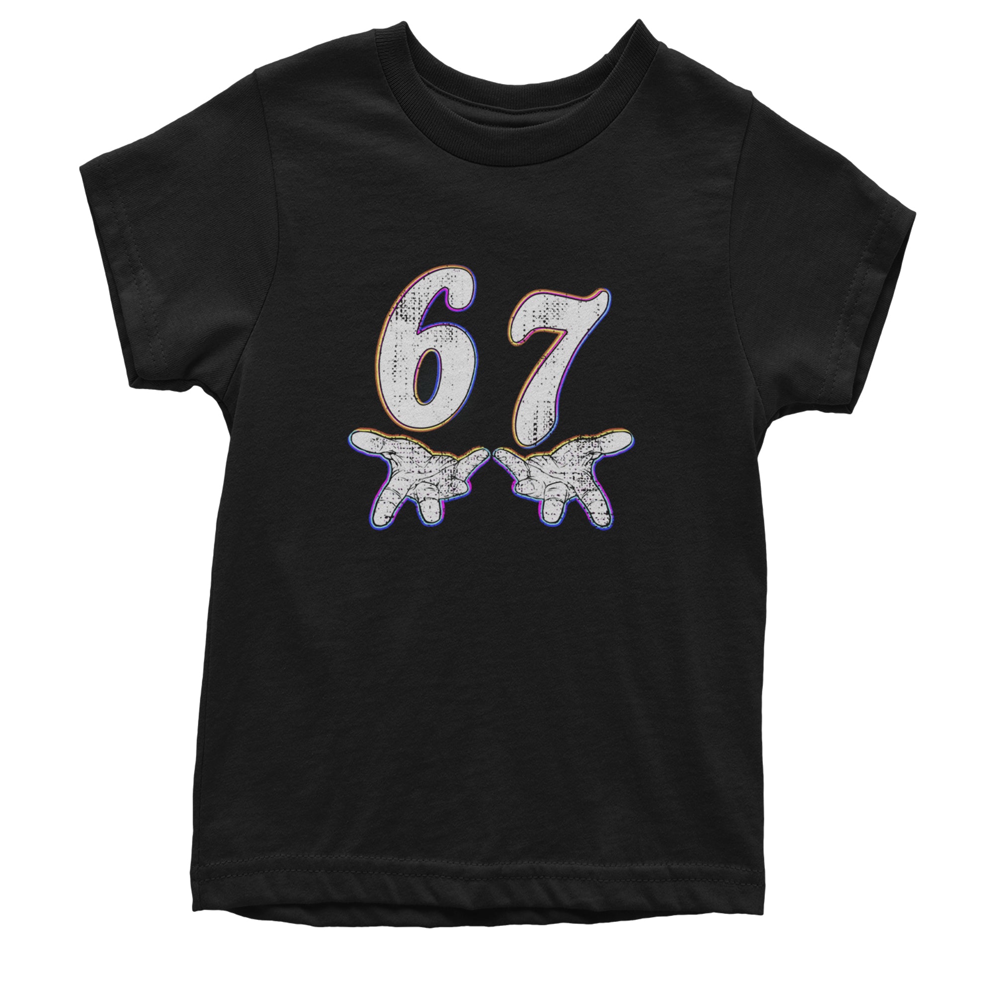 67 Hands Meme Viral Drill Youth T-shirt Black