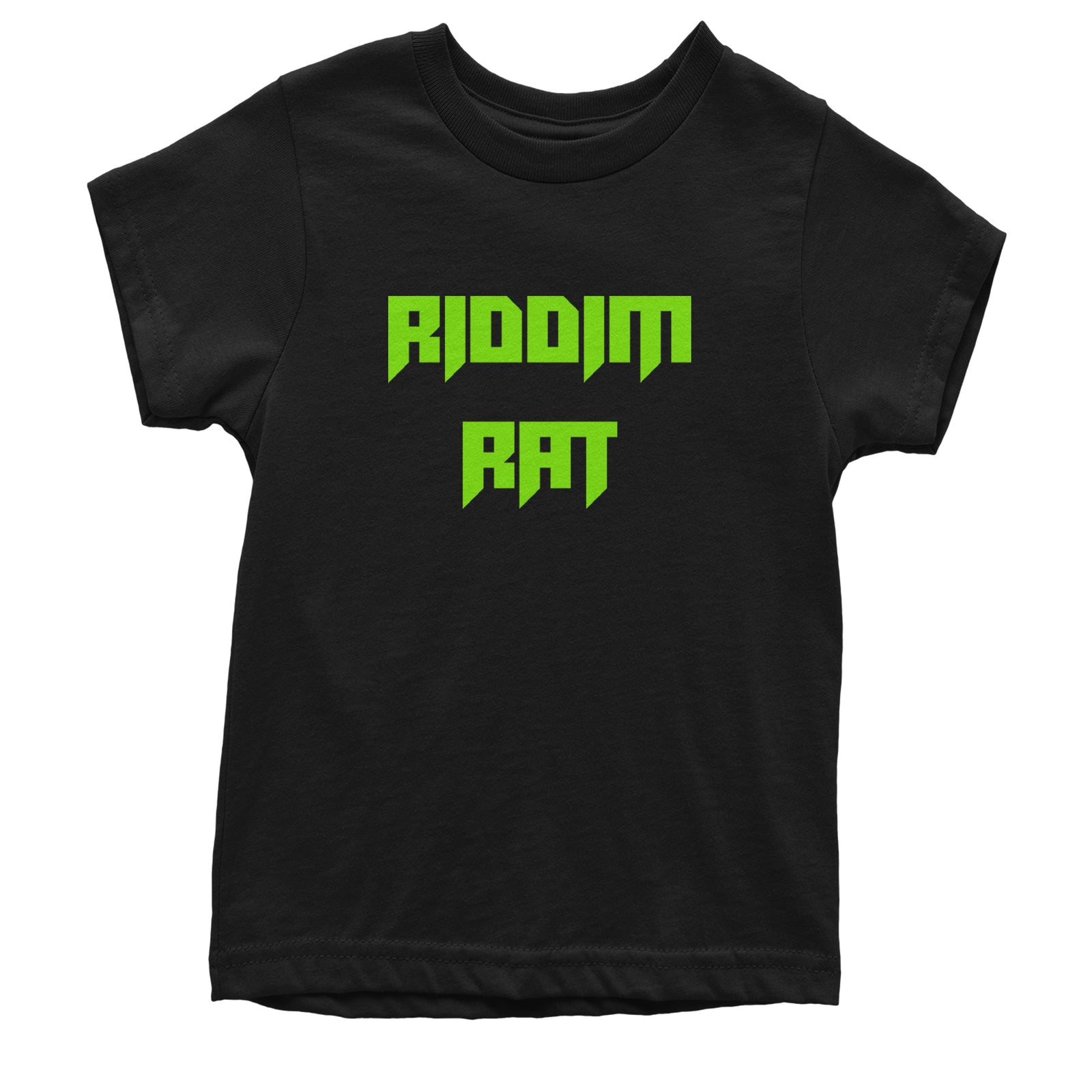 Riddim Rat Rhythm Club Rave EDM Youth T-shirt Black