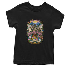 Tennessee Mountain Angel Wings Dolly Youth T-shirt Black
