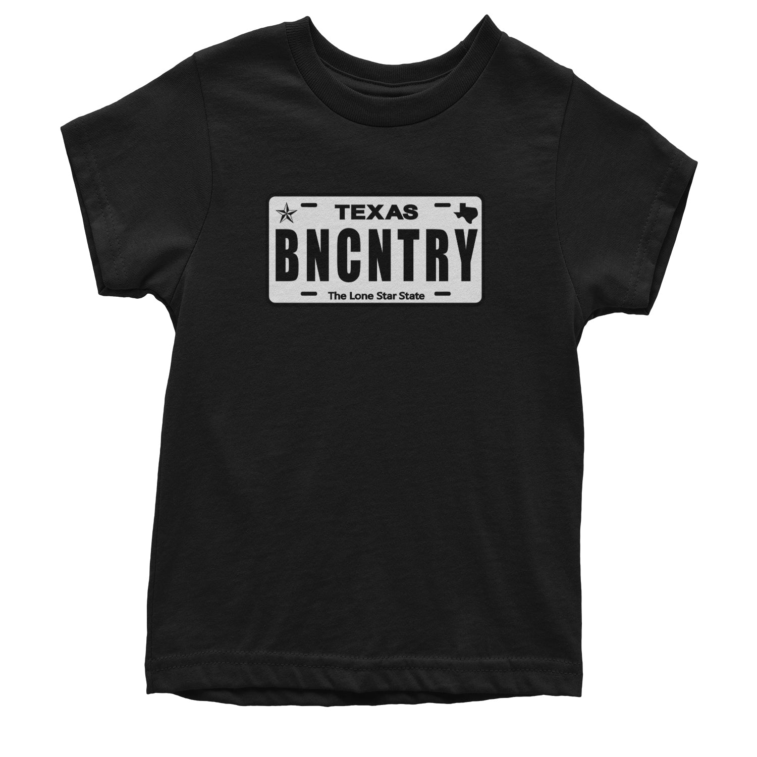 Texas License Plate BNCNTRY Youth T-shirt Light Pink