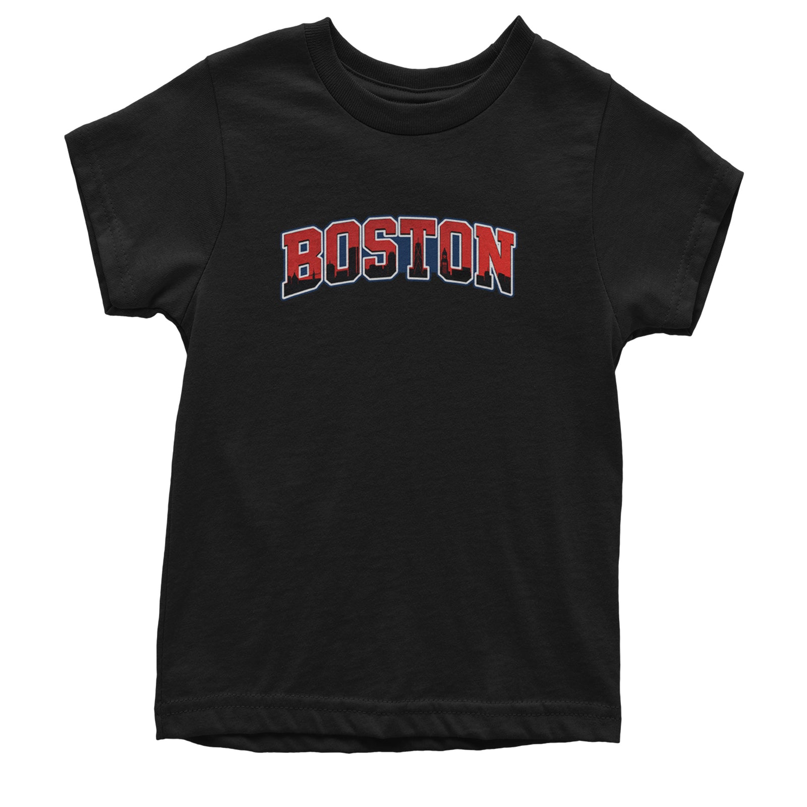 Boston City Pride Skyline Youth T-shirt Black