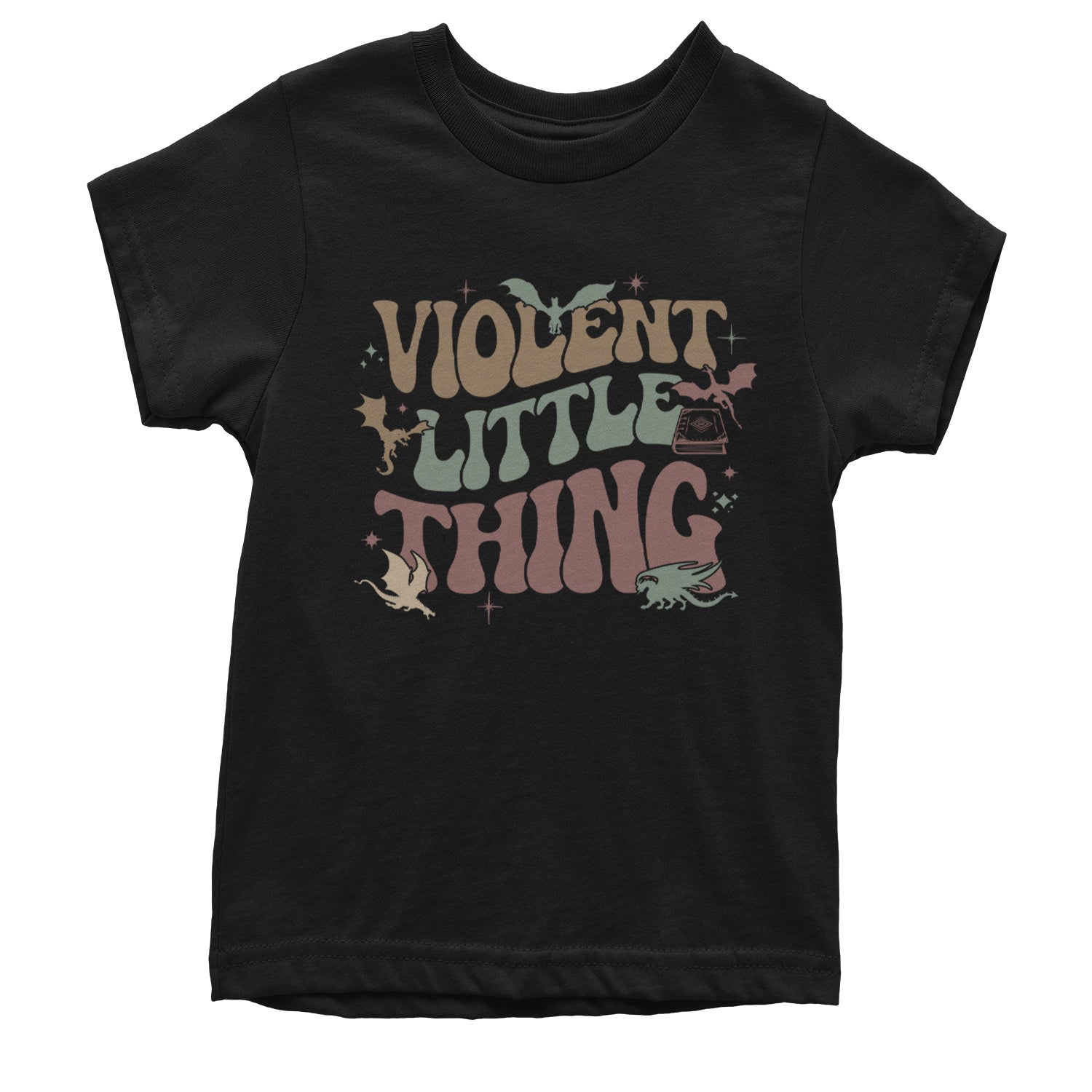 Violent Little Thing Dragon Youth T-shirt Charcoal Grey