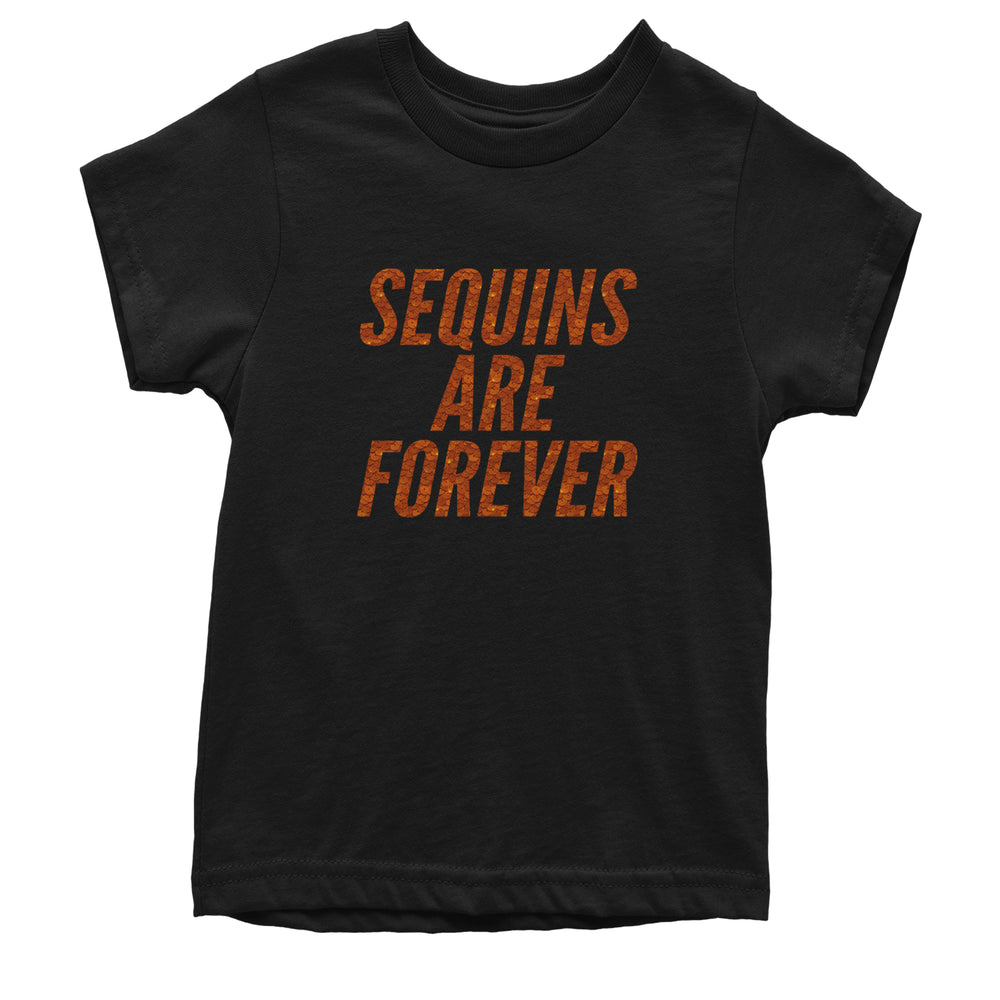 Sequins Are Forever Retro Glam graphic on Kids' Heavyweight Cotton T-Shirt in Black