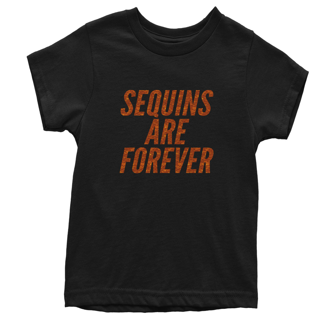 Sequins Are Forever Retro Glam Youth T-shirt Black